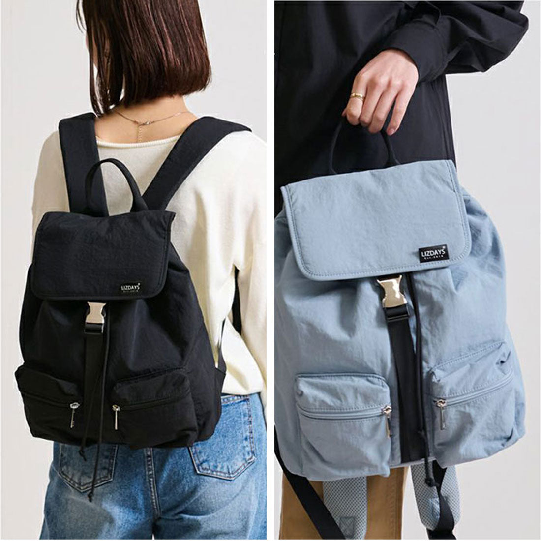 バックヤードファミリー BACKYARD FAMILY Kacchirin ruck sack (ブルーグレー) ブルーグレー