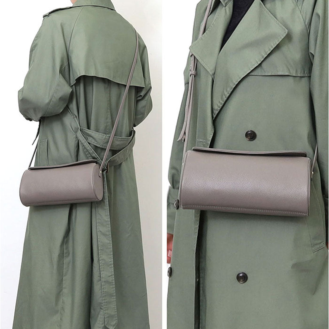 バックヤードファミリー BACKYARD FAMILY cooco シュリンク筒形カブセショルダーバッグ (オフホワイト) オフホワイト