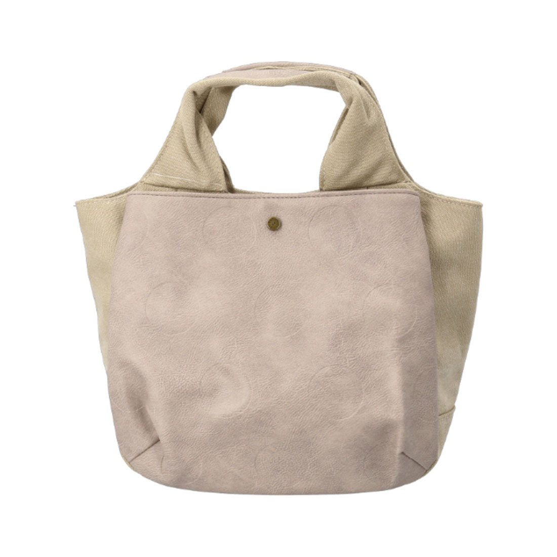 バックヤードファミリー BACKYARD FAMILY ドット合皮帆布トートバッグ (グレージュ) グレージュ