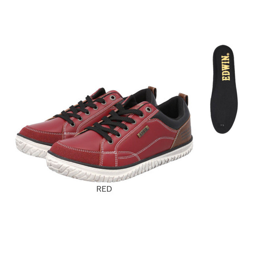 バックヤードファミリー BACKYARD FAMILY EDWIN メンズ 軽量・幅広スニーカー (BLACK) BLACK