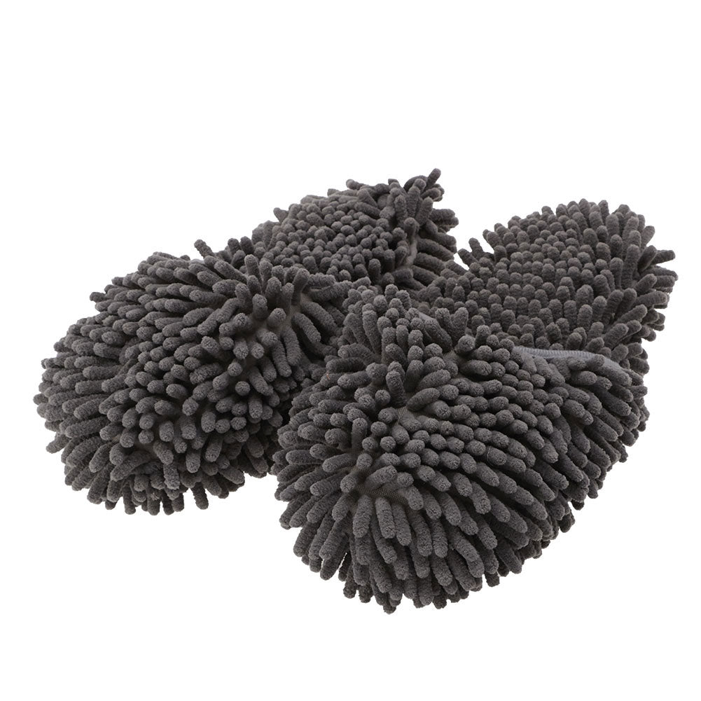 ノーブランド No Brand マイクロファイバー お掃除スリッパ,グレー