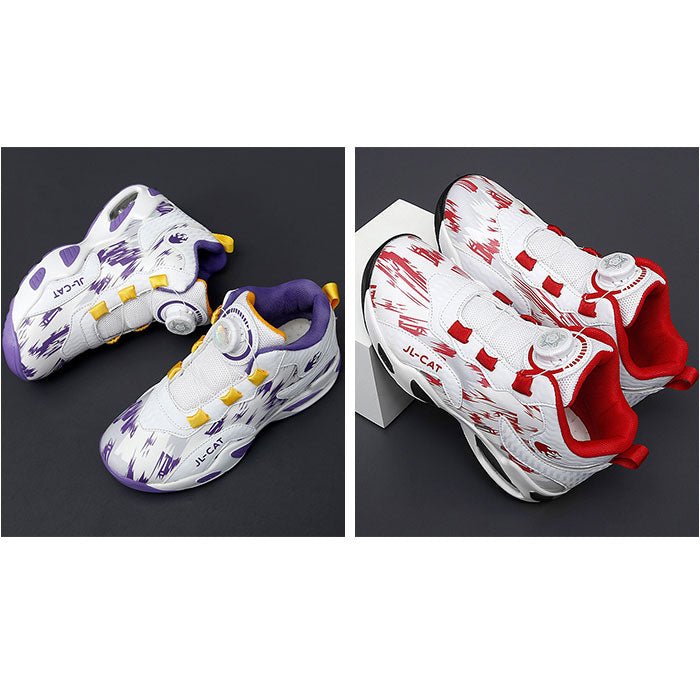 バックヤードファミリー BACKYARD FAMILY バスケットシューズ バッシュ ジュニア ハイカット スニーカー (パープル) パープル