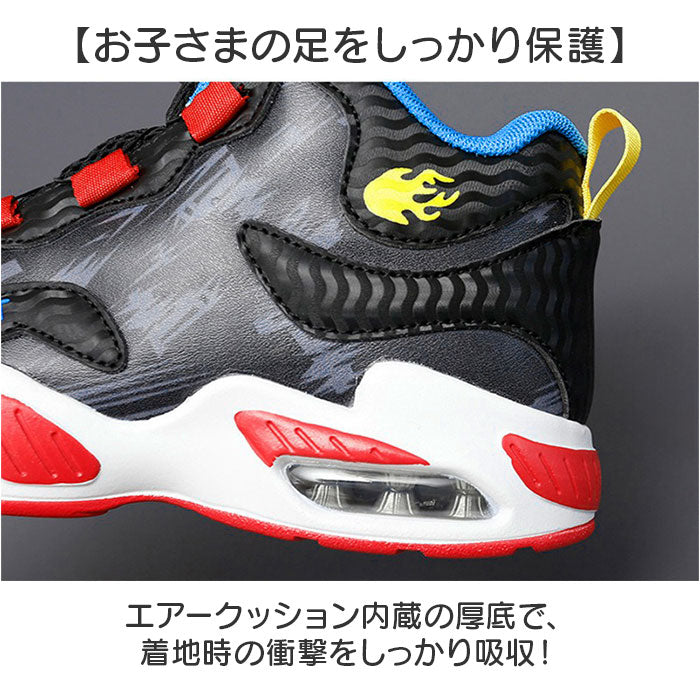 バックヤードファミリー BACKYARD FAMILY バスケットシューズ バッシュ ジュニア ハイカット スニーカー (パープル) パープル