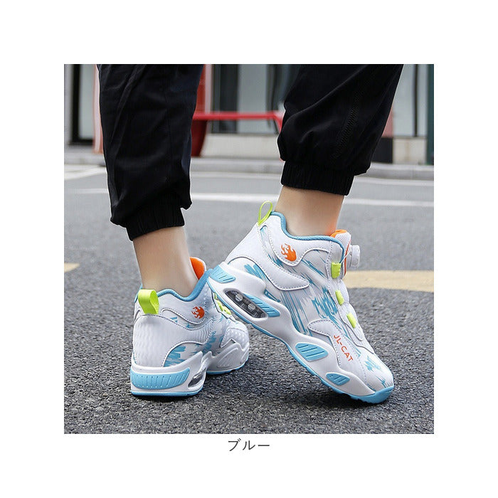 バックヤードファミリー BACKYARD FAMILY バスケットシューズ バッシュ ジュニア ハイカット スニーカー (パープル) パープル