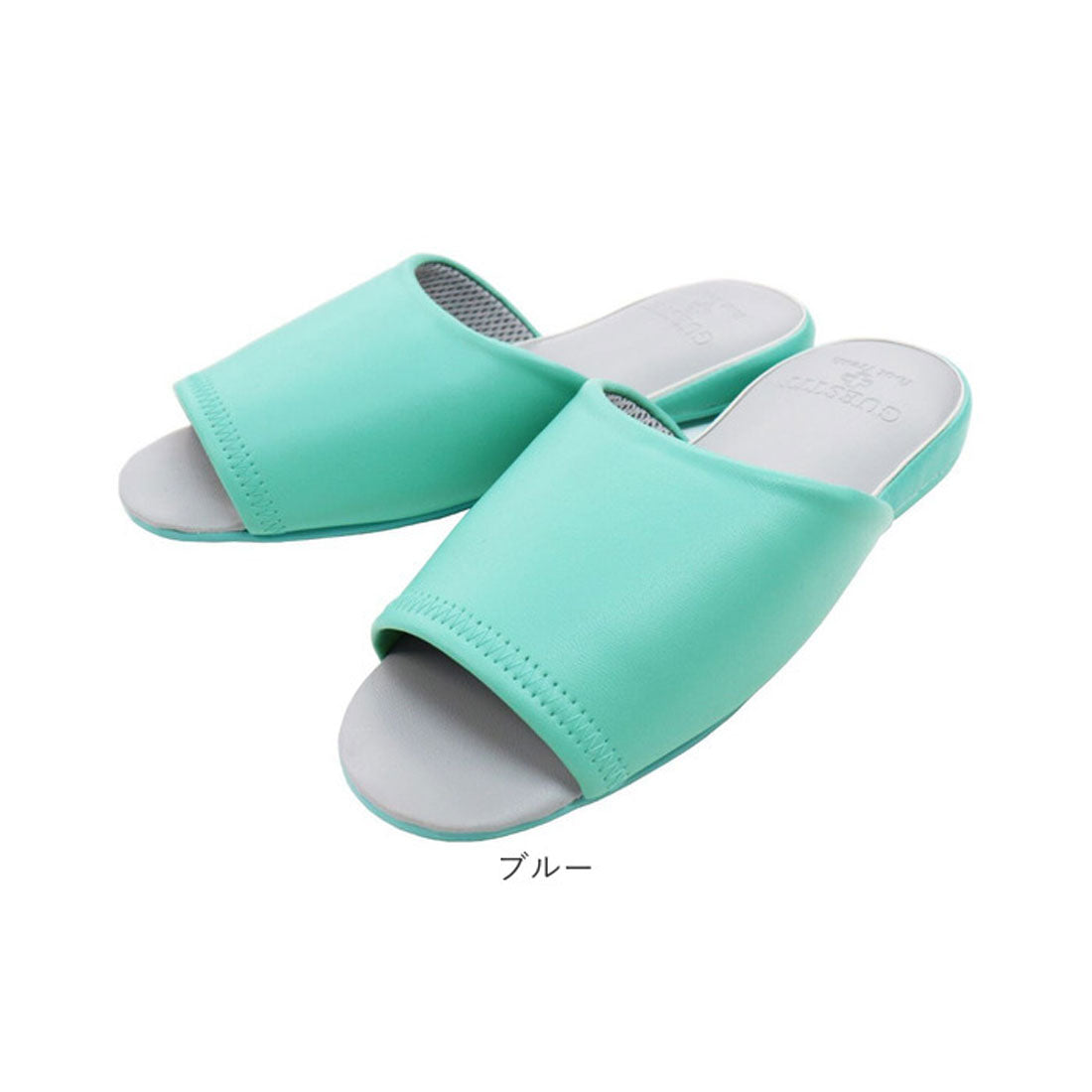 バックヤードファミリー BACKYARD FAMILY GUEST IT ビニールレザースリッパ前あき (アイボリー) アイボリー