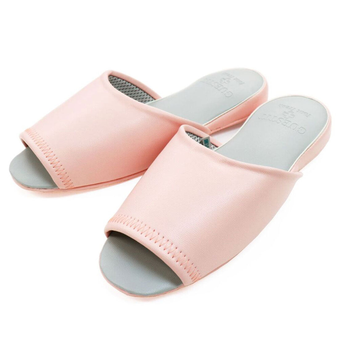 バックヤードファミリー BACKYARD FAMILY GUEST IT ビニールレザースリッパ前あき (ピンク) ピンク