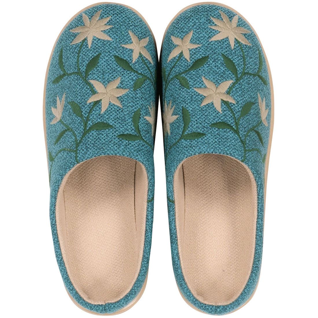 バックヤードファミリー BACKYARD FAMILY シビラ サボ型スリッパ (フロレリア.ブルー) フロレリア.ブルー