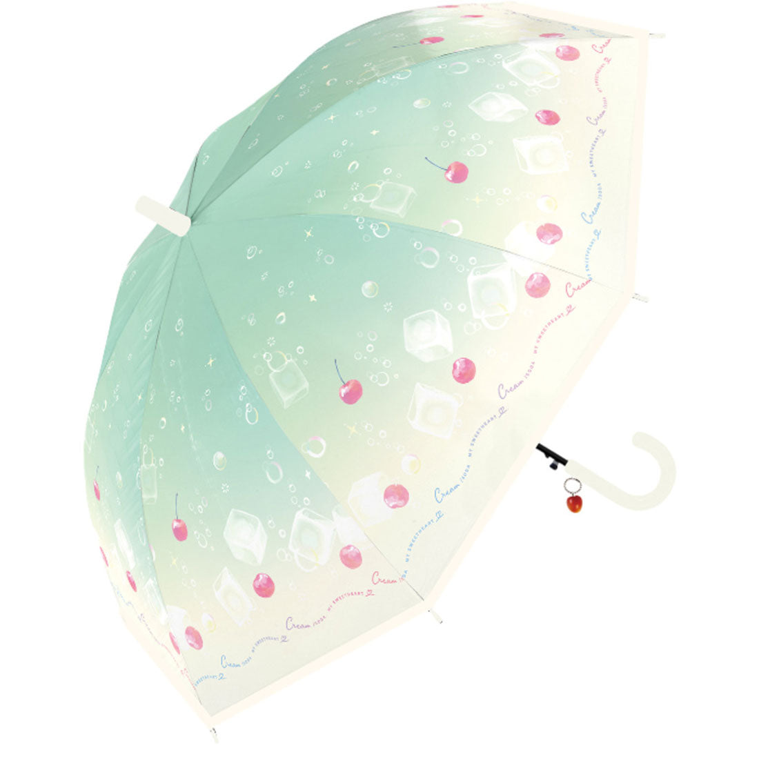 バックヤードファミリー BACKYARD FAMILY Girls 長傘 55cm ビニール傘 (クリームソーダビニール/メロン) クリームソーダビニール/メロン