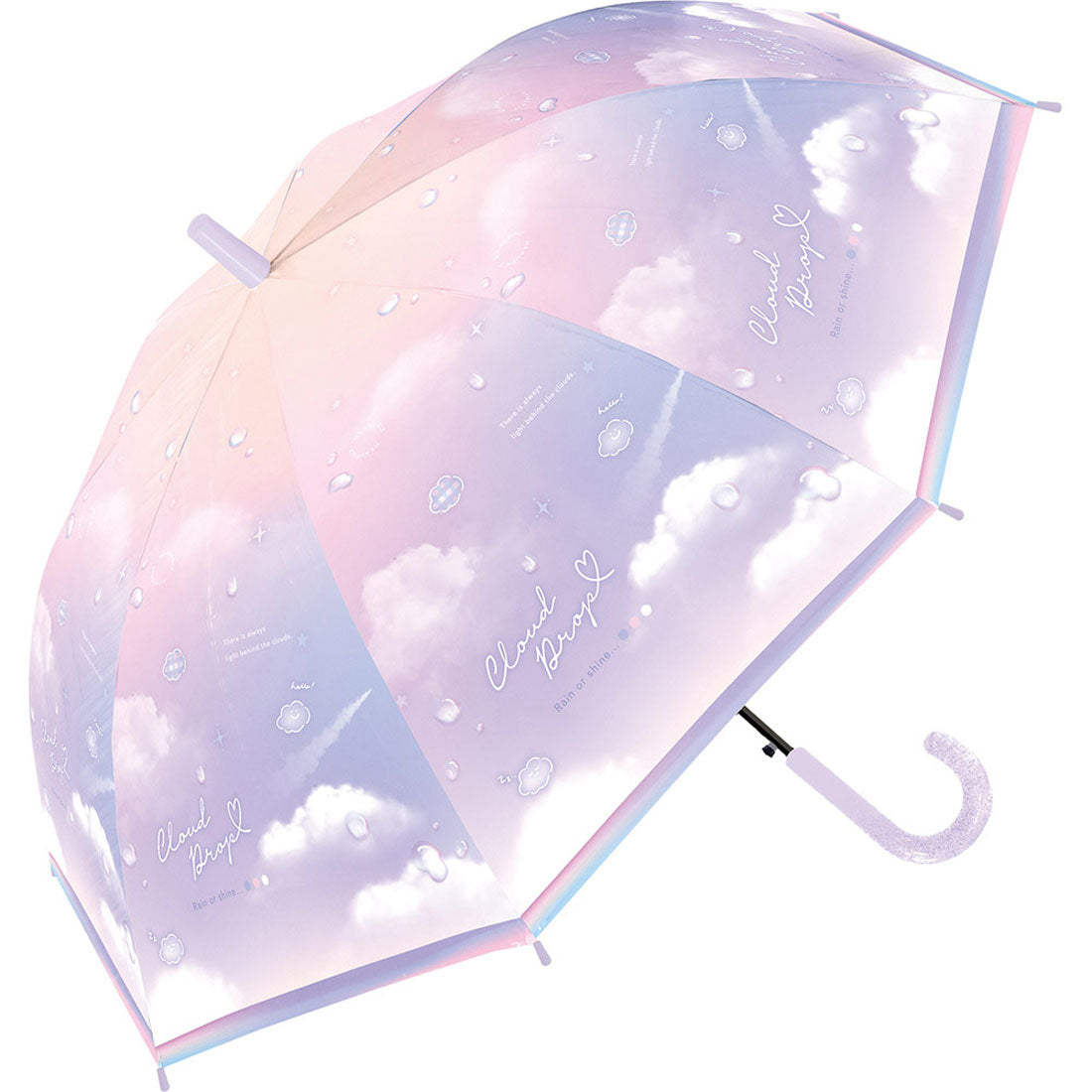 バックヤードファミリー BACKYARD FAMILY Girls 長傘 55cm (クラウディードロップ/パープル) クラウディードロップ/パープル
