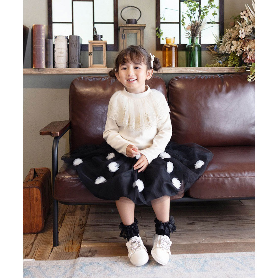 バックヤードファミリー BACKYARD FAMILY Rora マロン リボン ヘアクリップ 2個セット (ブラック) ブラック