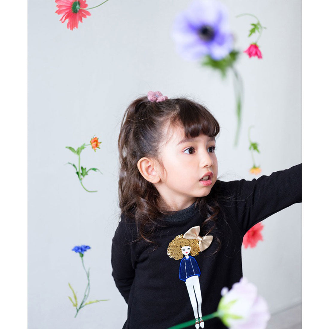 バックヤードファミリー BACKYARD FAMILY Rora ブルーム ニット ヘアクリップ 2個セット (マルチカラー) マルチカラー