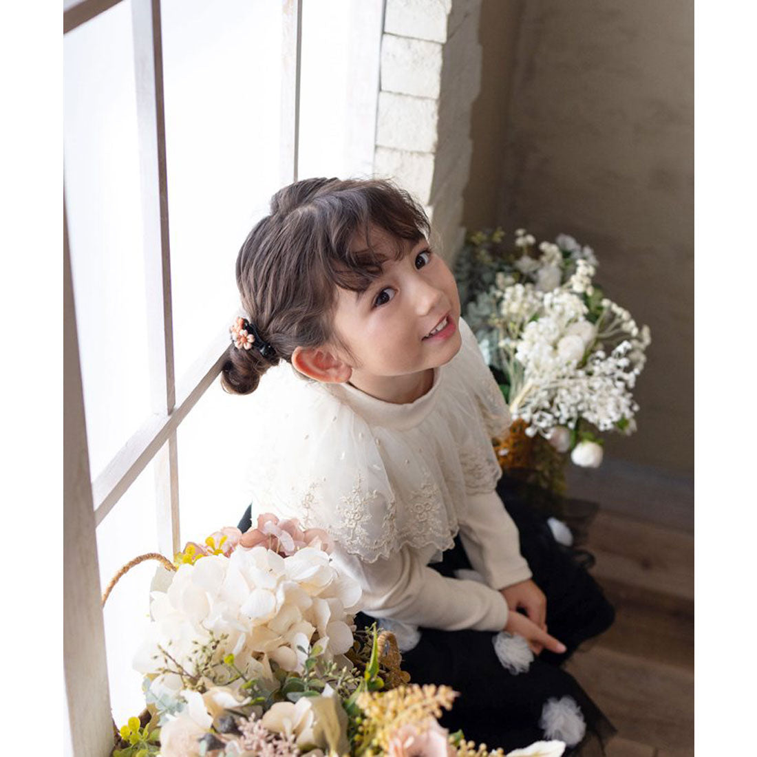 バックヤードファミリー BACKYARD FAMILY Rora フラワー ヘアゴム 5個セット (パープル) パープル