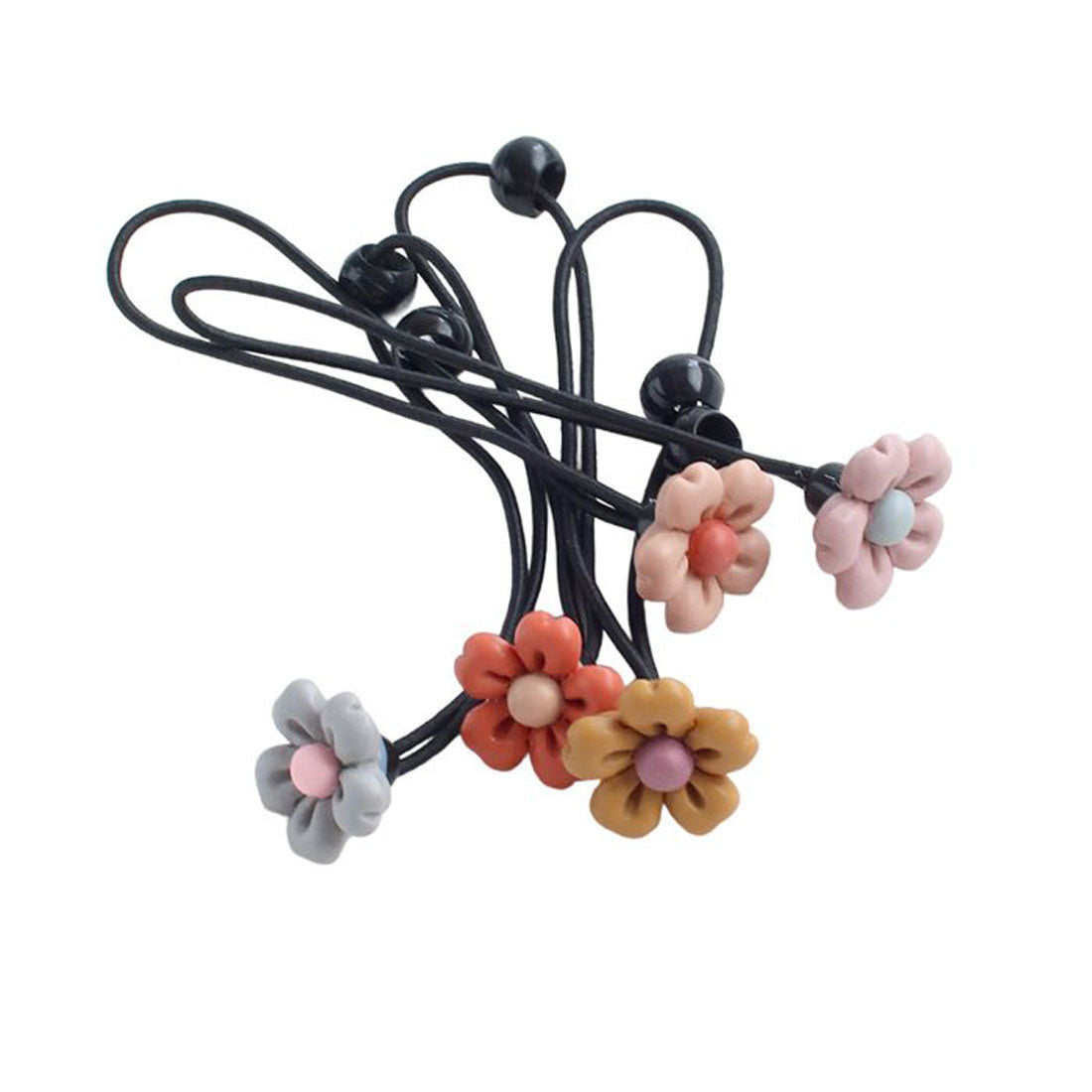 バックヤードファミリー BACKYARD FAMILY Rora フラワー ヘアゴム 5個セット (パープル) パープル