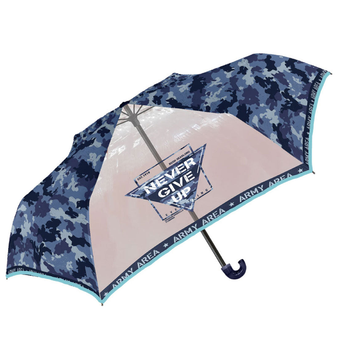 バックヤードファミリー BACKYARD FAMILY 折りたたみ傘 子供用,グランジカモフラージュネイビー