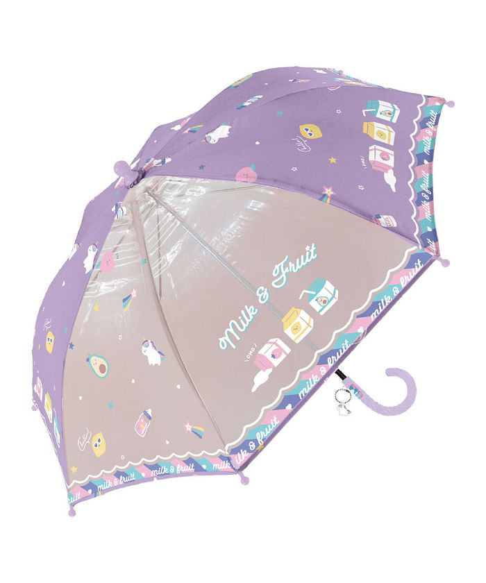 バックヤードファミリー BACKYARD FAMILY キッズ 傘 グラスファイバー 45cm,ミルクアンドフルーツ/パープル