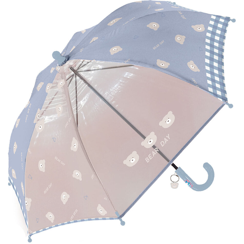 バックヤードファミリー BACKYARD FAMILY キッズ 傘 グラスファイバー 45cm,アンティークベア/サックス