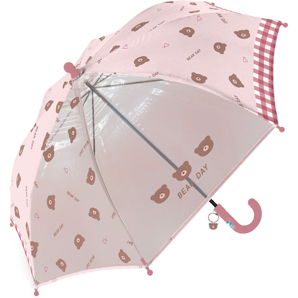 バックヤードファミリー BACKYARD FAMILY キッズ 傘 グラスファイバー 45cm,アンティークベア/ピンク