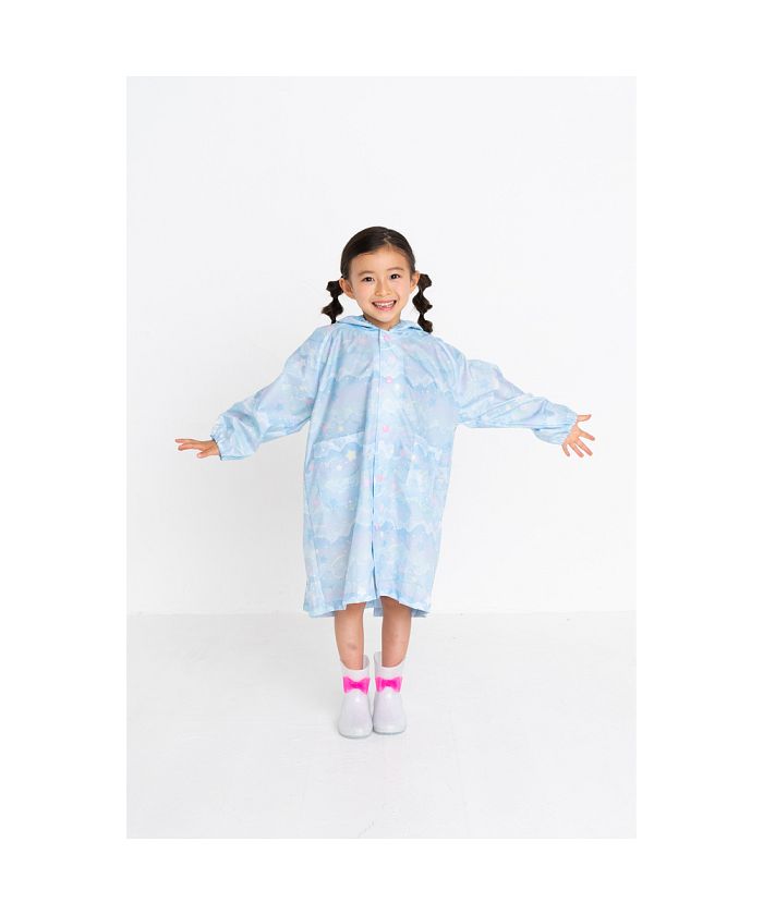 バックヤードファミリー BACKYARD FAMILY キッズレインコート 女の子,ドリームブルー