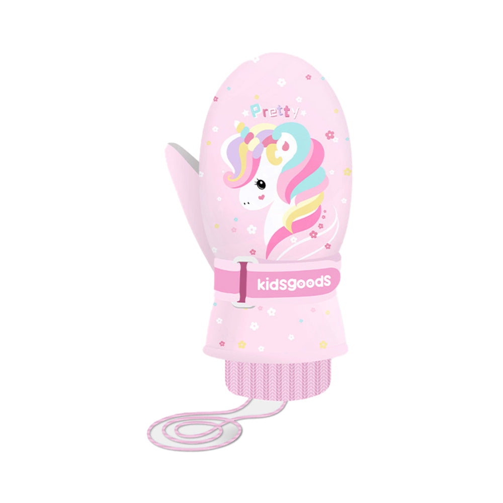 バックヤードファミリー BACKYARD FAMILY スノーグローブ ミトン 手袋キッズ 防寒 紐付き ysgl5341 (ユニコーン×ピンク) ユニコーン×ピンク