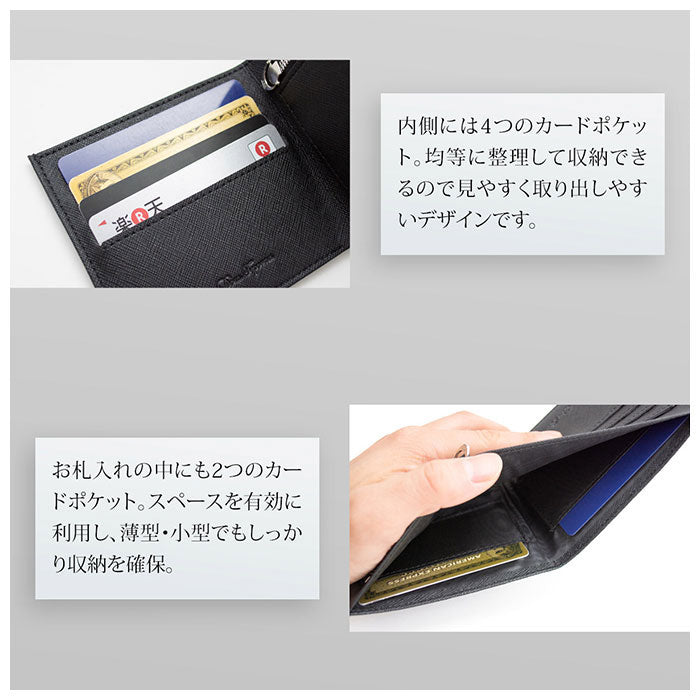 ノーブランド No Brand DomTeporna 牛革 二つ折り財布
