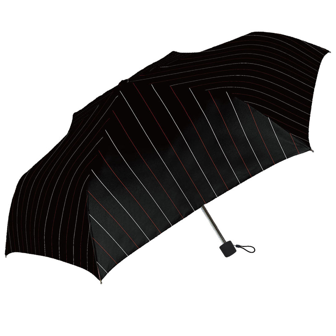 バックヤードファミリー BACKYARD FAMILY MENS 58cm 耐風 折りたたみ傘 (クラッシーストライプ/ブラック) クラッシーストライプ/ブラック