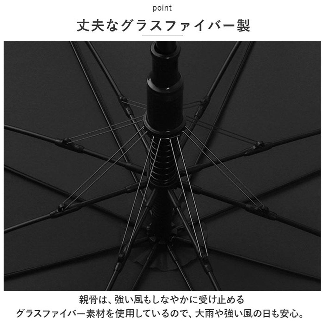 バックヤードファミリー BACKYARD FAMILY 長傘 耐風 直径120cm lyum134 (ネイビー) ネイビー