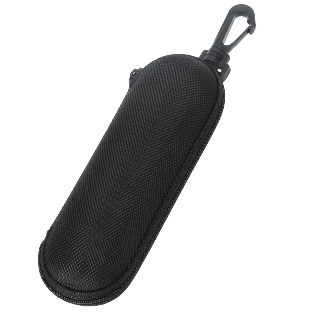 ノーブランド No Brand 眼鏡ケース 2899 ウレタンセミハード フック付,ブラック
