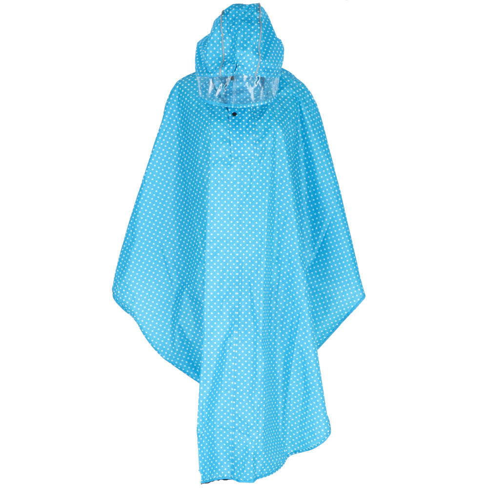 ノーブランド No Brand レインポンチョ Rain Poncho,スカイブルードット