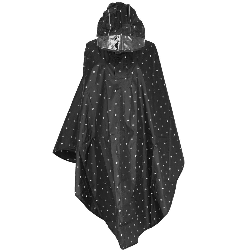 ノーブランド No Brand レインポンチョ Rain Poncho,ブラックドット
