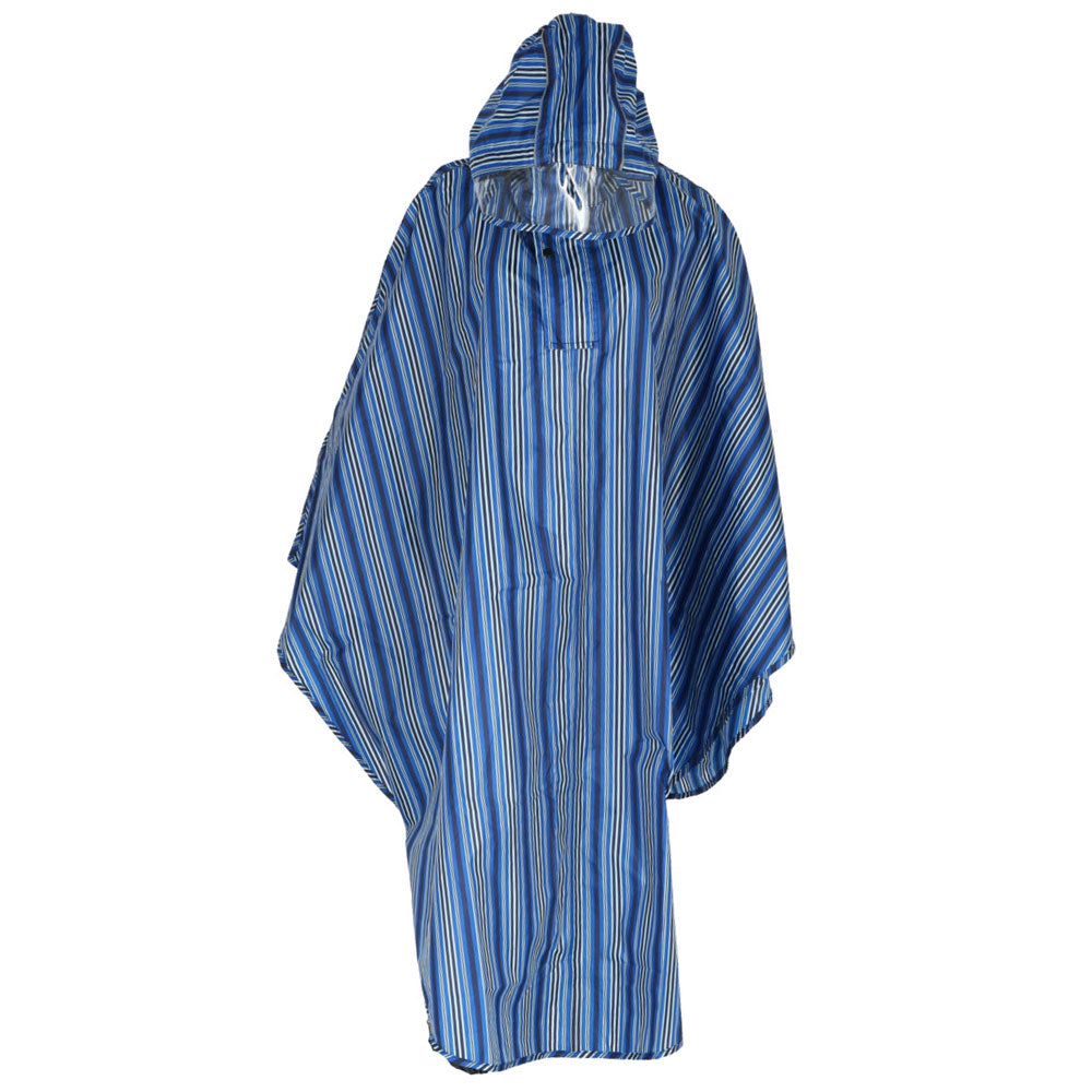 ノーブランド No Brand レインポンチョ Rain Poncho,ブルーネイビーストライプ