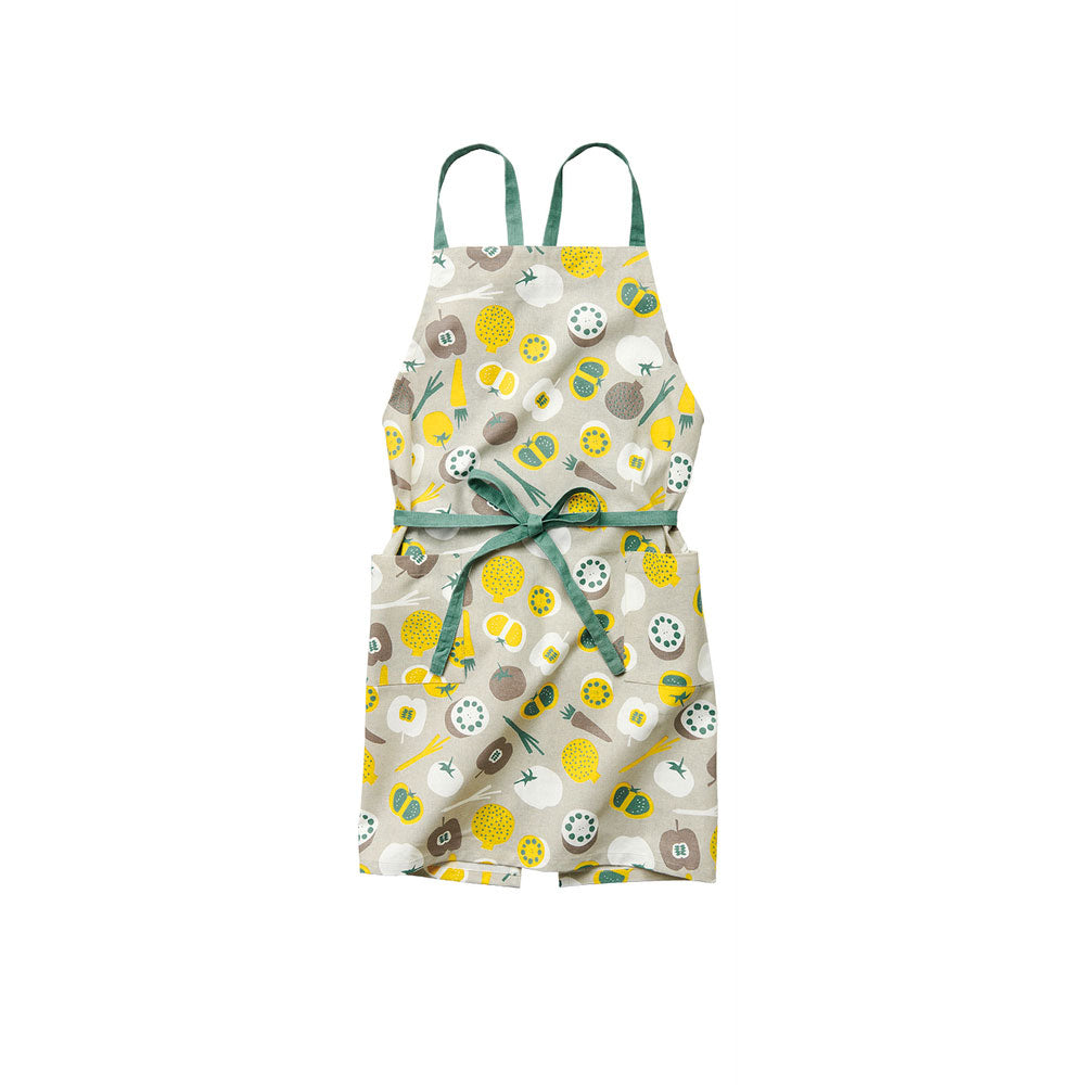 ノーブランド No Brand habituel 前結び デイリー エプロン,ベジーグレー