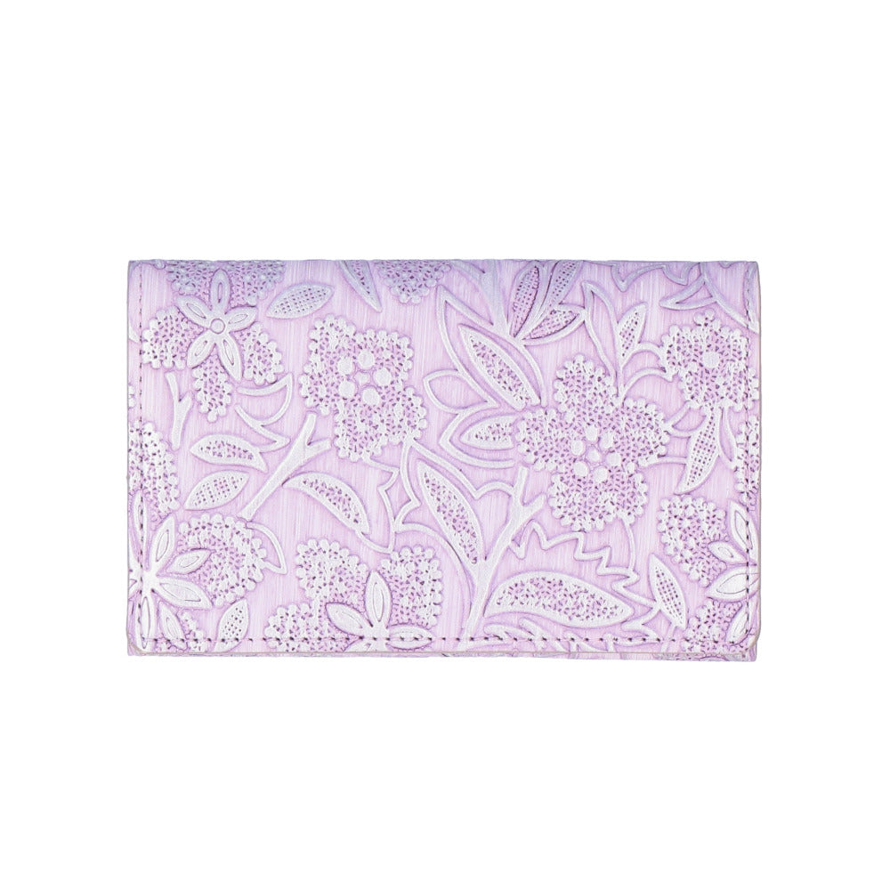 バックヤードファミリー BACKYARD FAMILY アルカン クレア レザーパールフラワー 名刺入レ (ラベンダー) ラベンダー