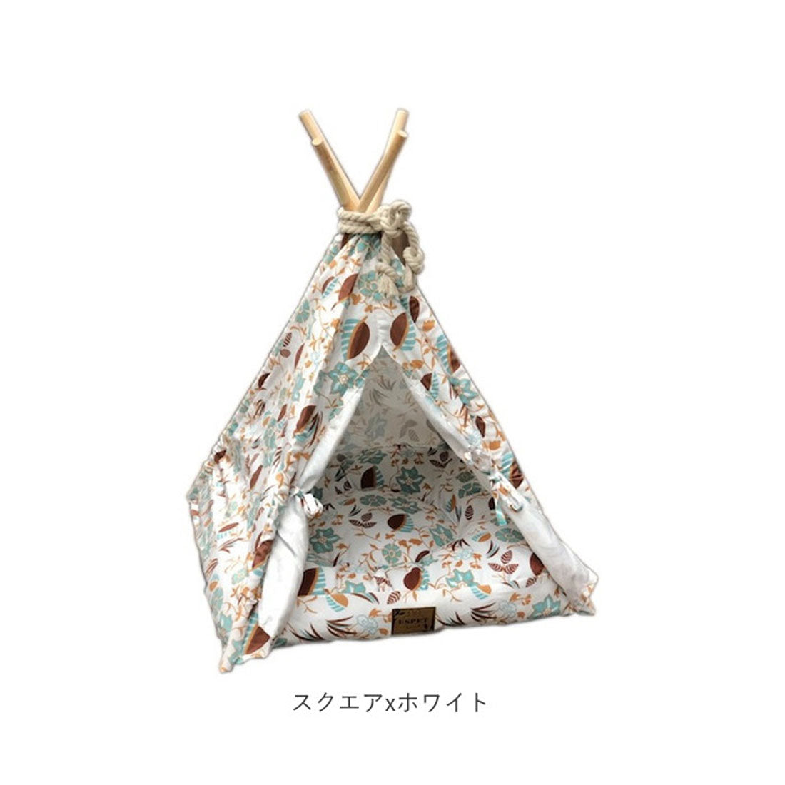 バックヤードファミリー BACKYARD FAMILY ペットティピーテント 【返品不可商品】 (スクエアxホワイト) スクエアxホワイト