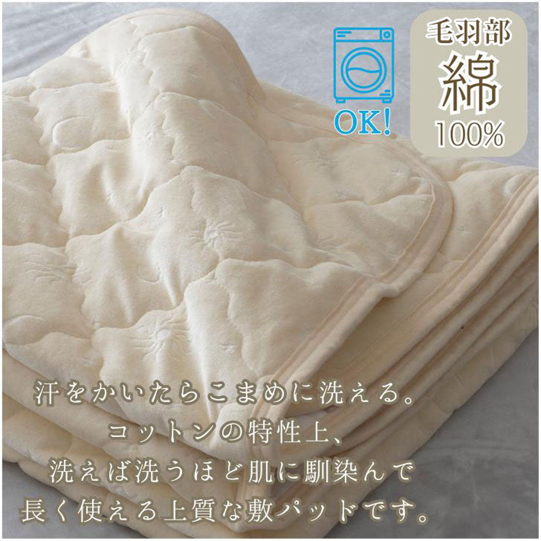 バックヤードファミリー BACKYARD FAMILY キルト刺繍敷パッド セミダブル (BE) BE