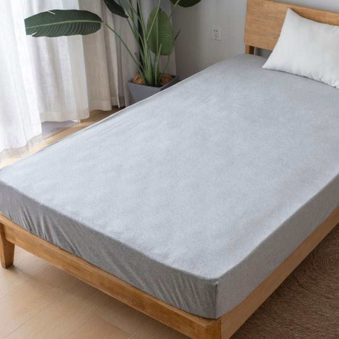 バックヤードファミリー BACKYARD FAMILY ボックスシーツ セミダブル (杢グレー) 杢グレー