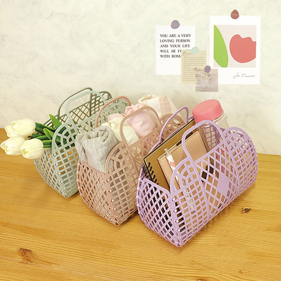 バックヤードファミリー BACKYARD FAMILY インテリアメッシュバスケット 1個売り (カラーおまかせ) カラーおまかせ