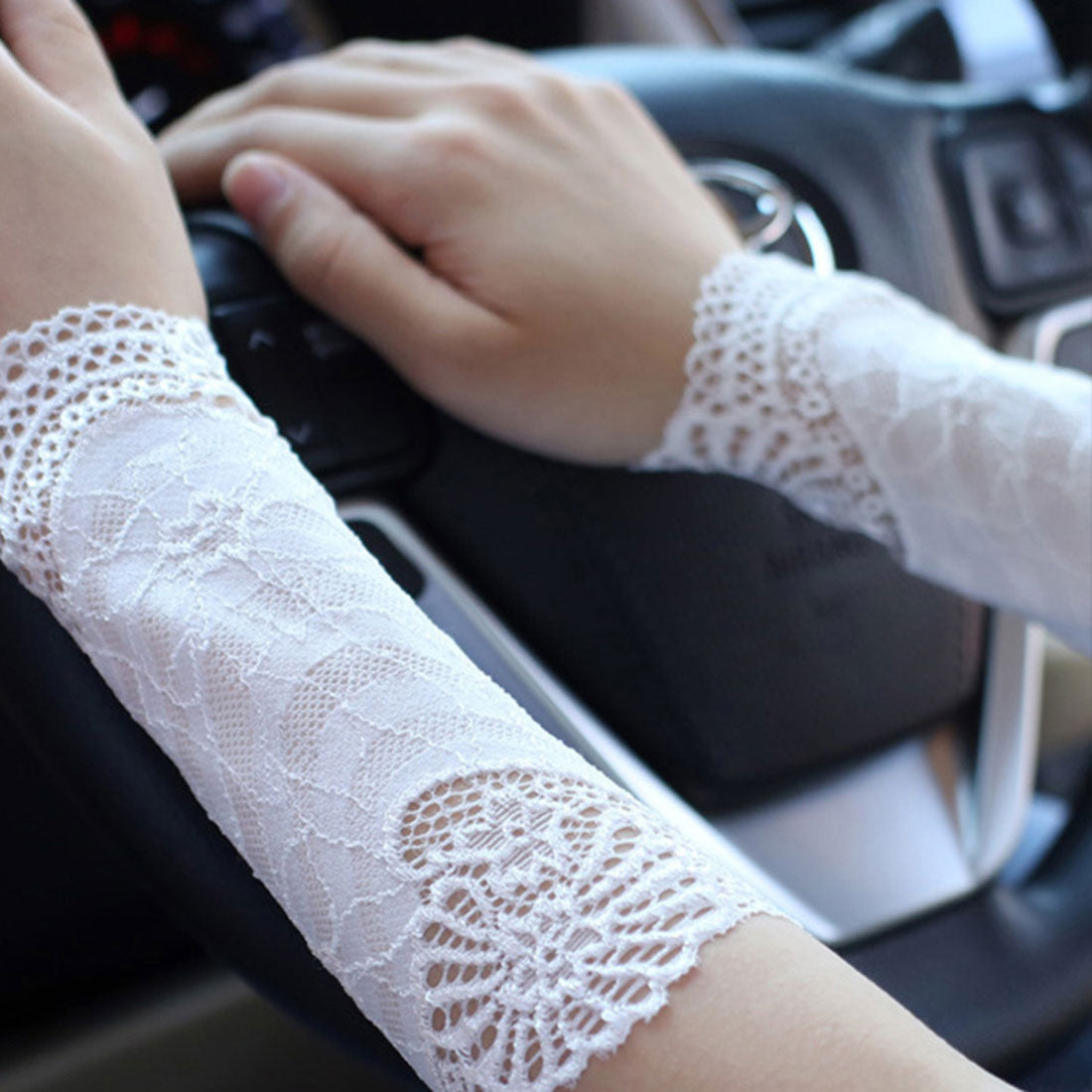 バックヤードファミリー BACKYARD FAMILY 腕時計サポーター レース リストバンド 見せ袖 (18cm×ホワイト) 18cm×ホワイト