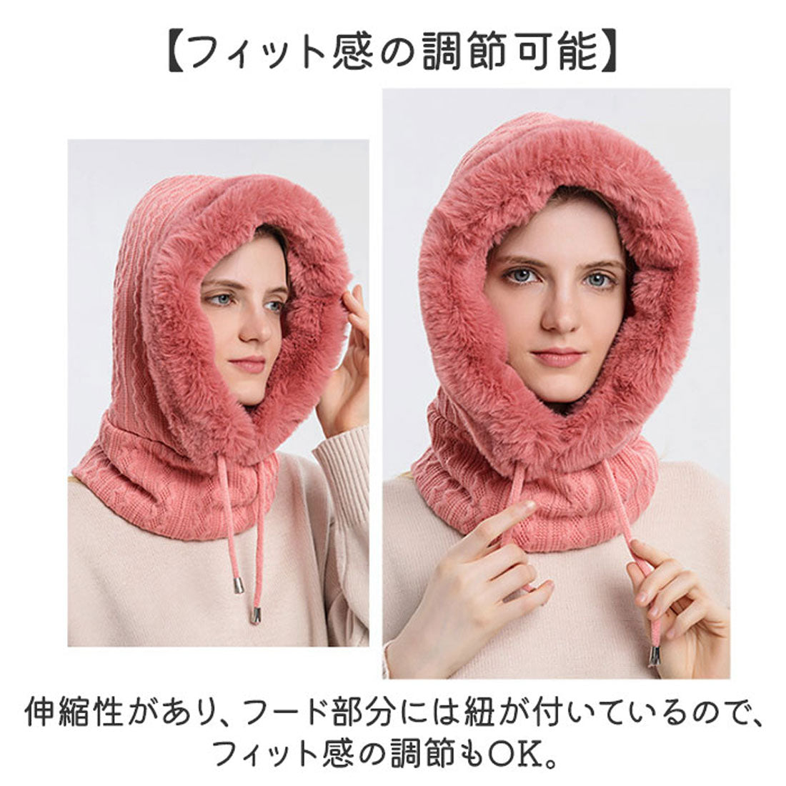 バックヤードファミリー BACKYARD FAMILY バラクラバ ニット ネックウォーマー 男女兼用 裏ボア 防寒 (ダークブルー) ダークブルー