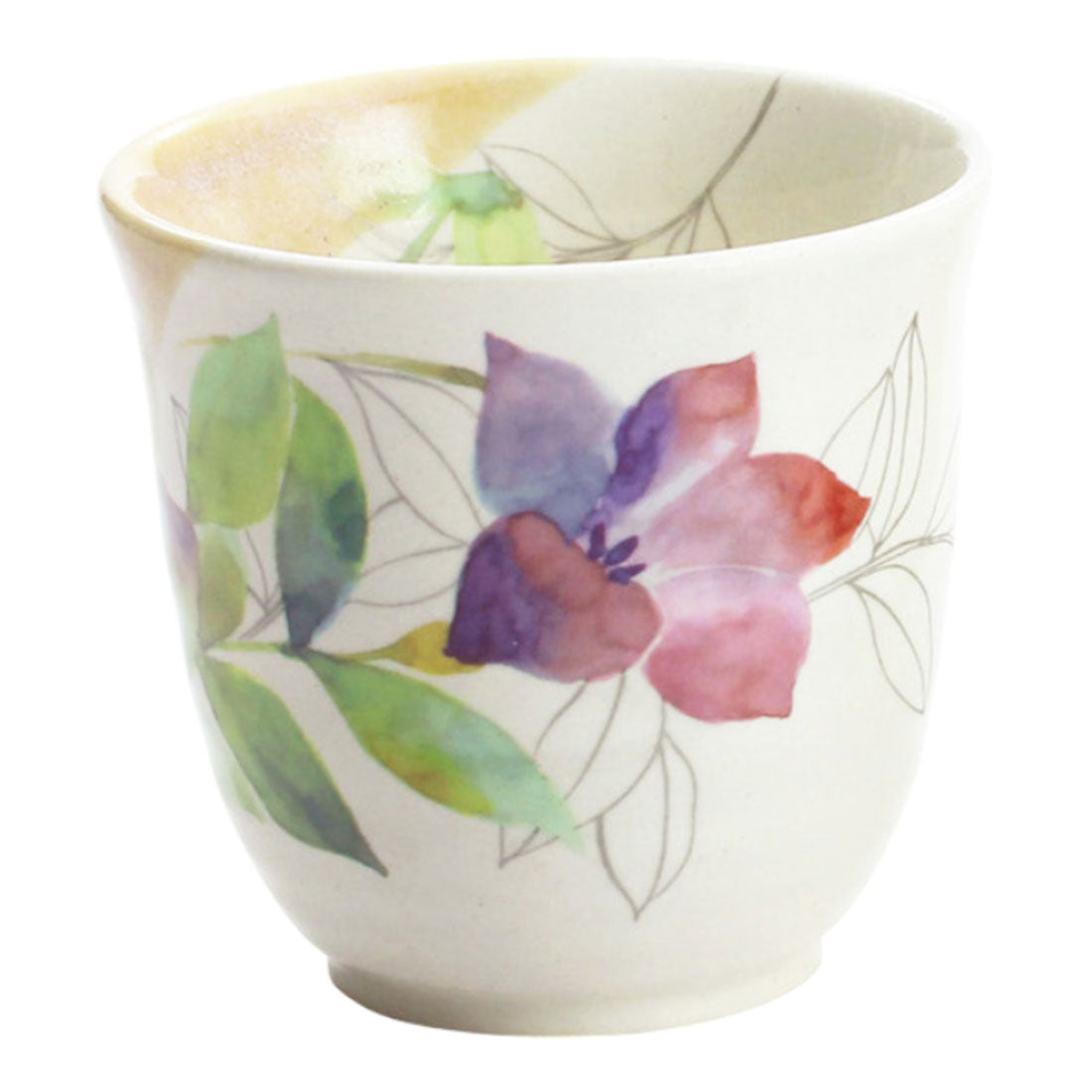 バックヤードファミリー BACKYARD FAMILY 花ものがたり 12ヶ月湯呑 【返品不可商品】 (8月桔梗) 8月桔梗