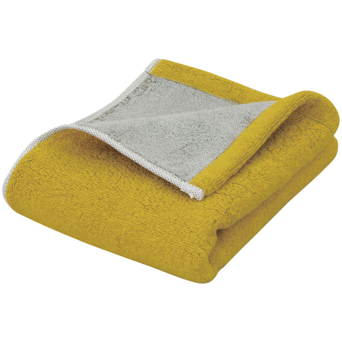 バックヤードファミリー BACKYARD FAMILY DAILY PRAIRIE リバーシブルフェイスタオル (ミモザ/グレー) ミモザ/グレー