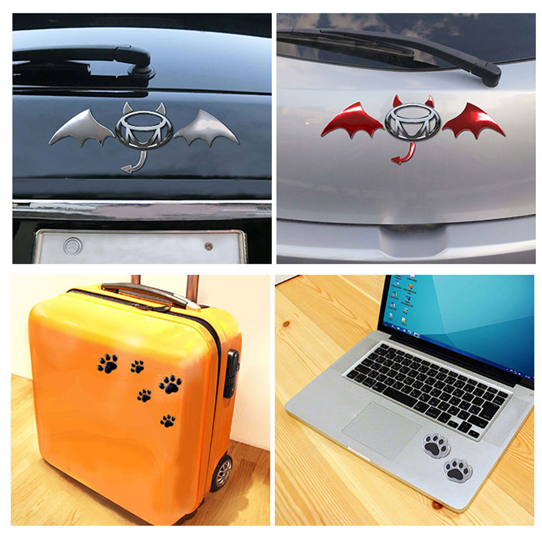 バックヤードファミリー BACKYARD FAMILY エンブレムステッカー スヌーピー リラックマ すみっコぐらし (デビルウイング/レッド) デビルウイング/レッド