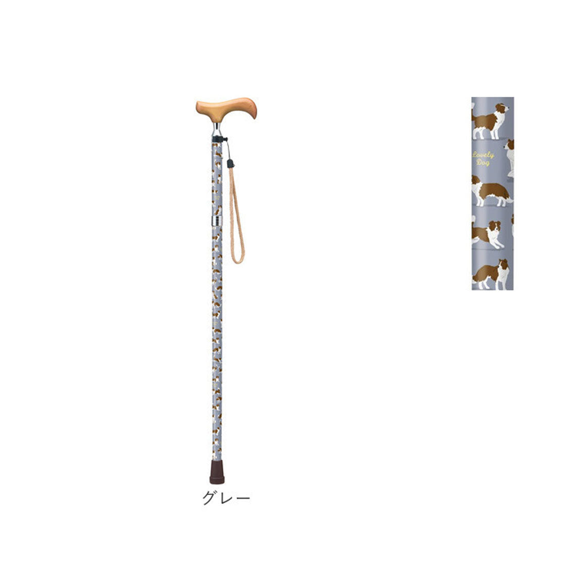 バックヤードファミリー BACKYARD FAMILY 愛杖 ラブリードッグ 折りたたみタイプ (グレー) グレー