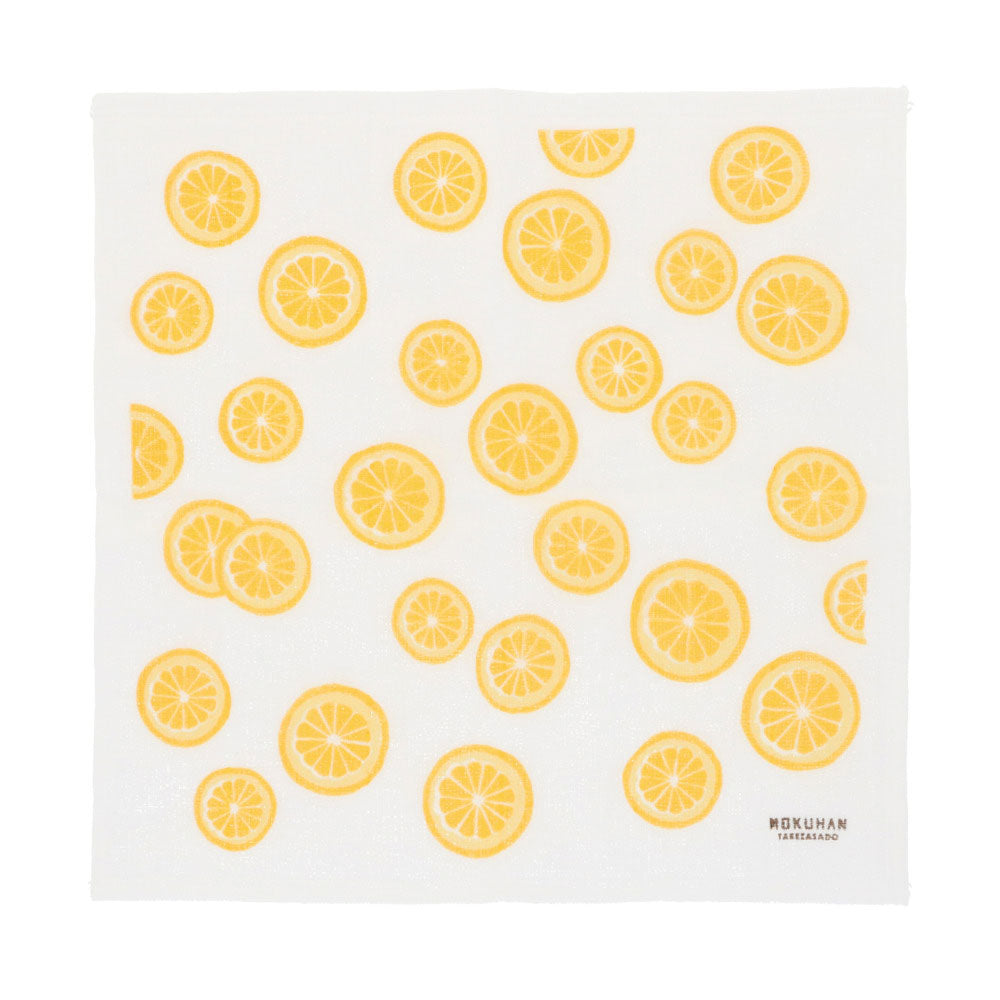 ノーブランド No Brand MOKUHAN TAKEZASADO 蚊帳生地ふきん,柚子模様