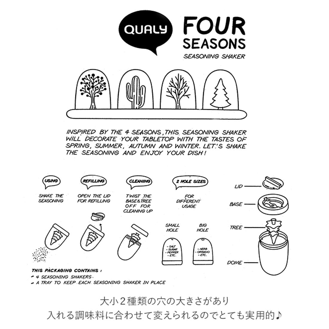 ノーブランド No Brand QUALY クオリー SEASONING SHAKER シーズニングシェーカー【返品不可商品】
