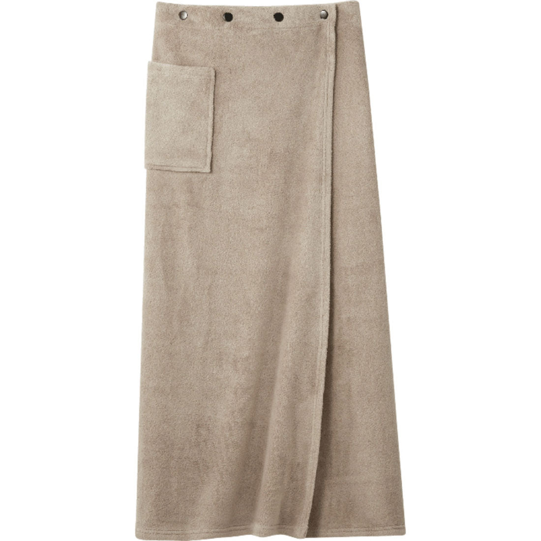 バックヤードファミリー BACKYARD FAMILY 寒がりさんが考えた足ぽかロング巻きスカート (モカ) モカ