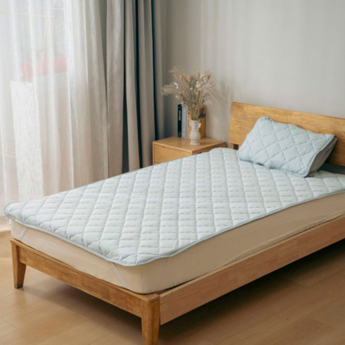 バックヤードファミリー BACKYARD FAMILY 新冷感サラふわ 敷きパッド D (ミントブルー) ミントブルー