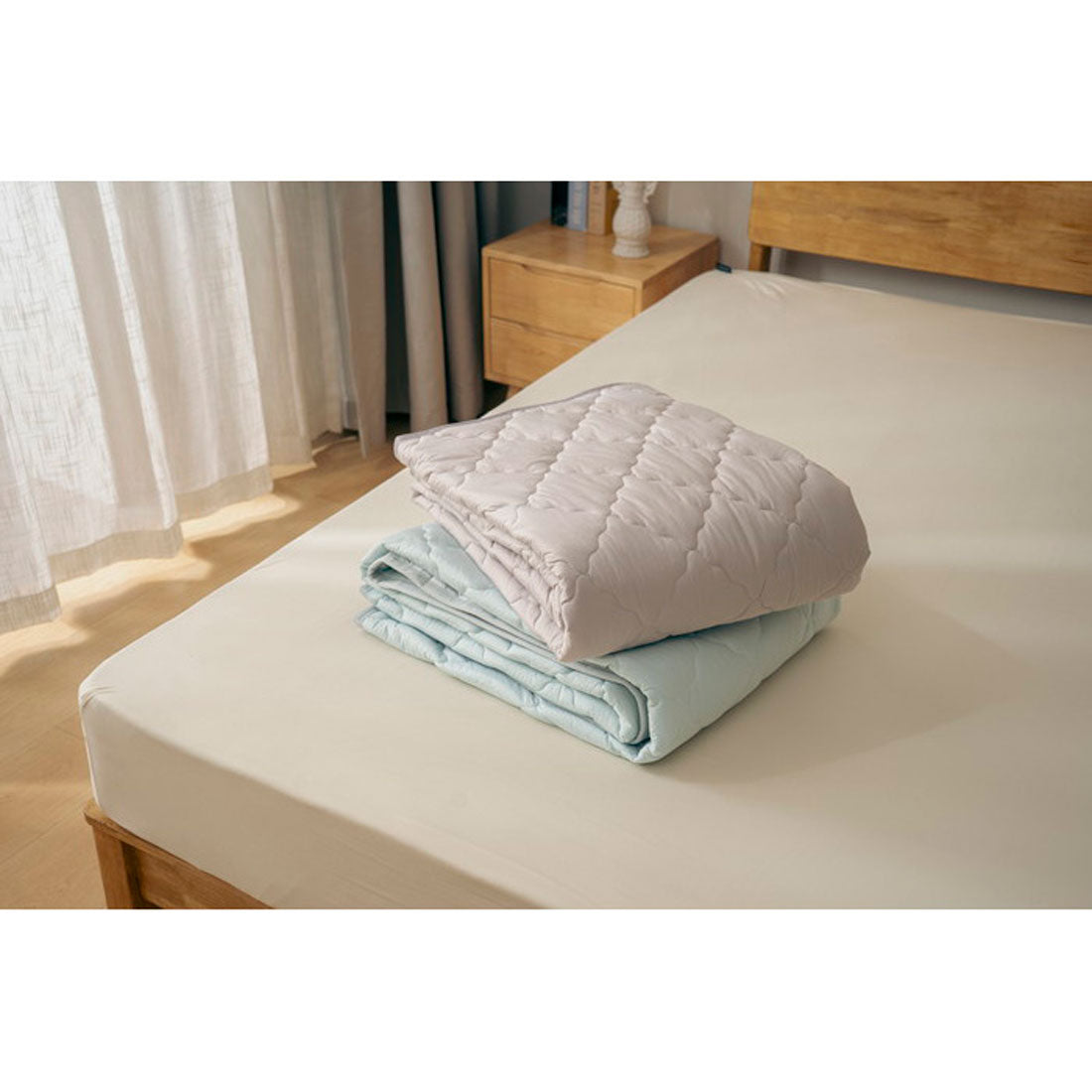 バックヤードファミリー BACKYARD FAMILY 新冷感サラふわ 敷きパッド D (ミントブルー) ミントブルー