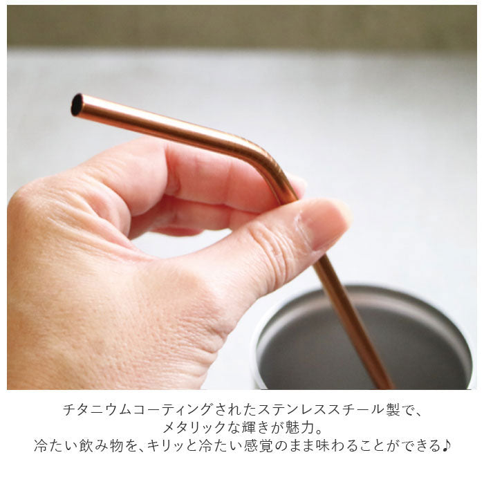 ノーブランド No Brand ROCCO ステンレス スチール ストロー 3pcs【返品不可商品】