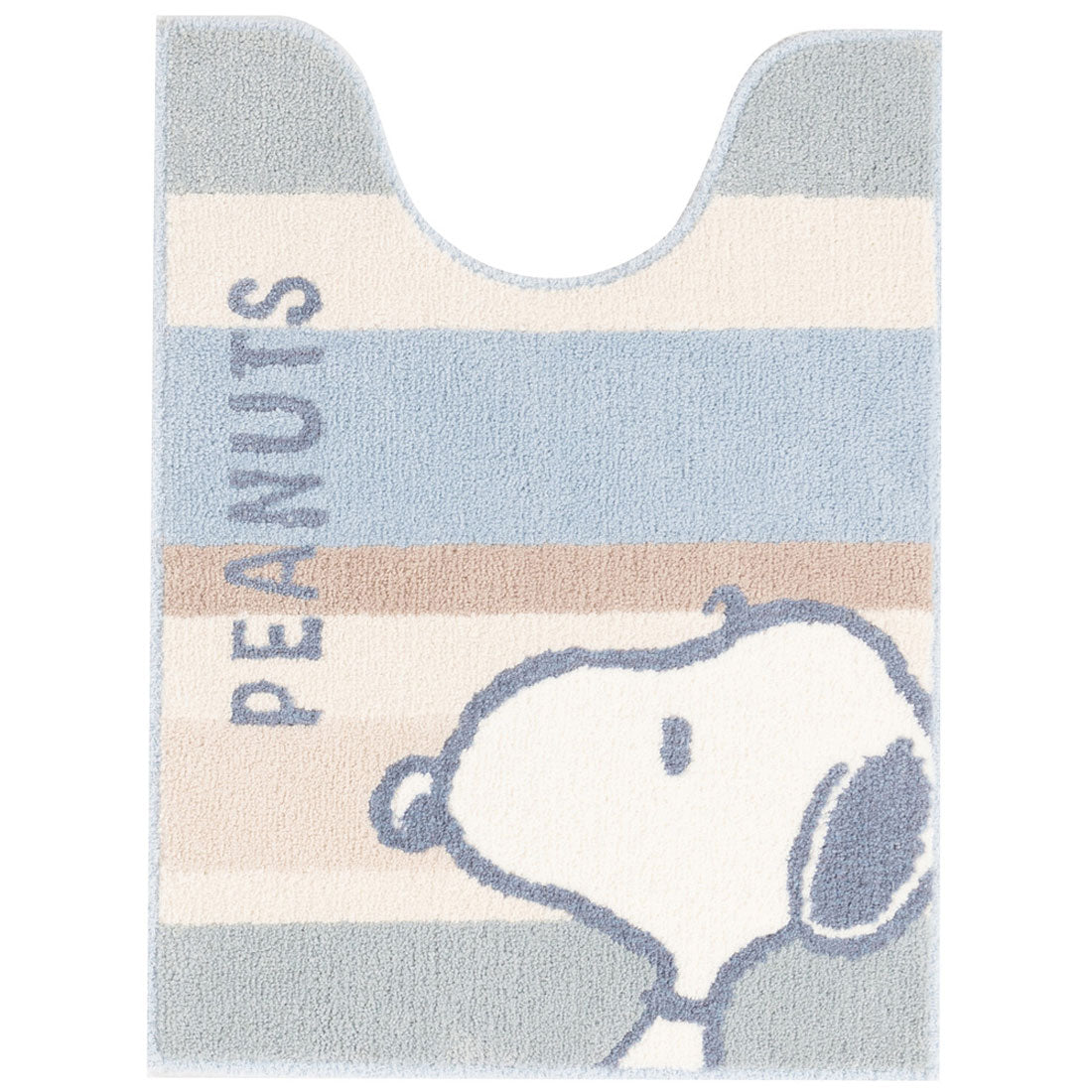 バックヤードファミリー BACKYARD FAMILY キャラクター トイレマット 80x60cm (スヌーピーくすみパステル.ブルー) スヌーピーくすみパステル.ブルー
