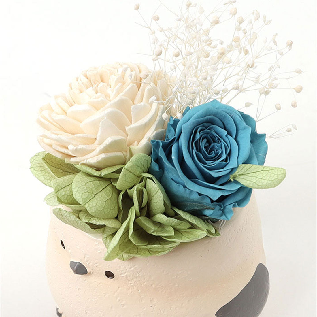 バックヤードファミリー BACKYARD FAMILY プリザーブドフラワー シマエナガ (ブルー) ブルー